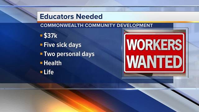 Teachers needed for Commonwealth Community Development Academy