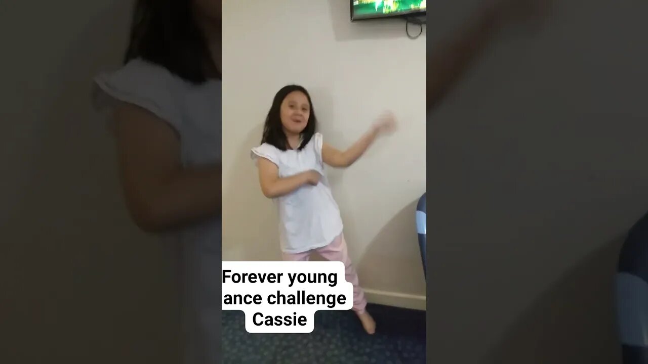 Super cute baby girl is doing dancing challenge FOREVER YOUNG