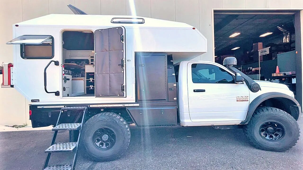 Ultimate Overland Hard Side Truck Camper Walk Through - Ram 3500 with AT Overland Aterra Camper