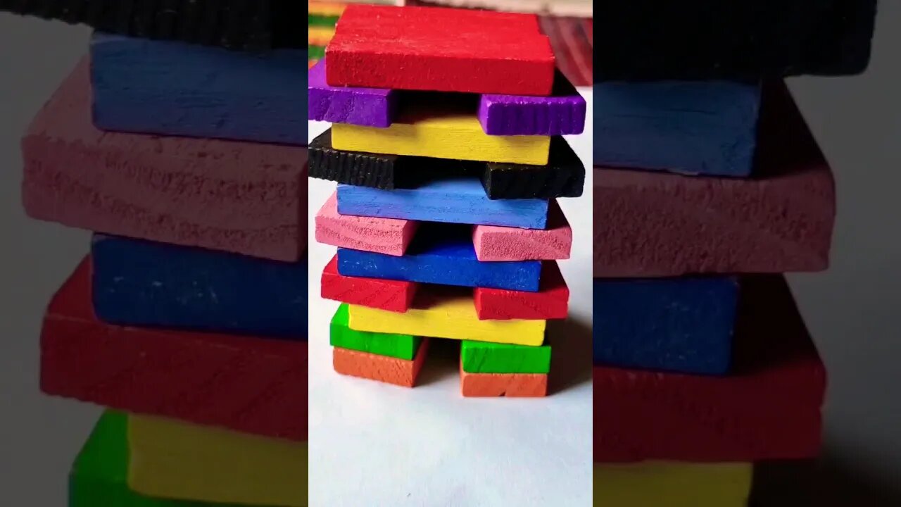 STOP MOTION😍😍😍#fun #oddlysatisfying #asmr #dominos #shortvideo