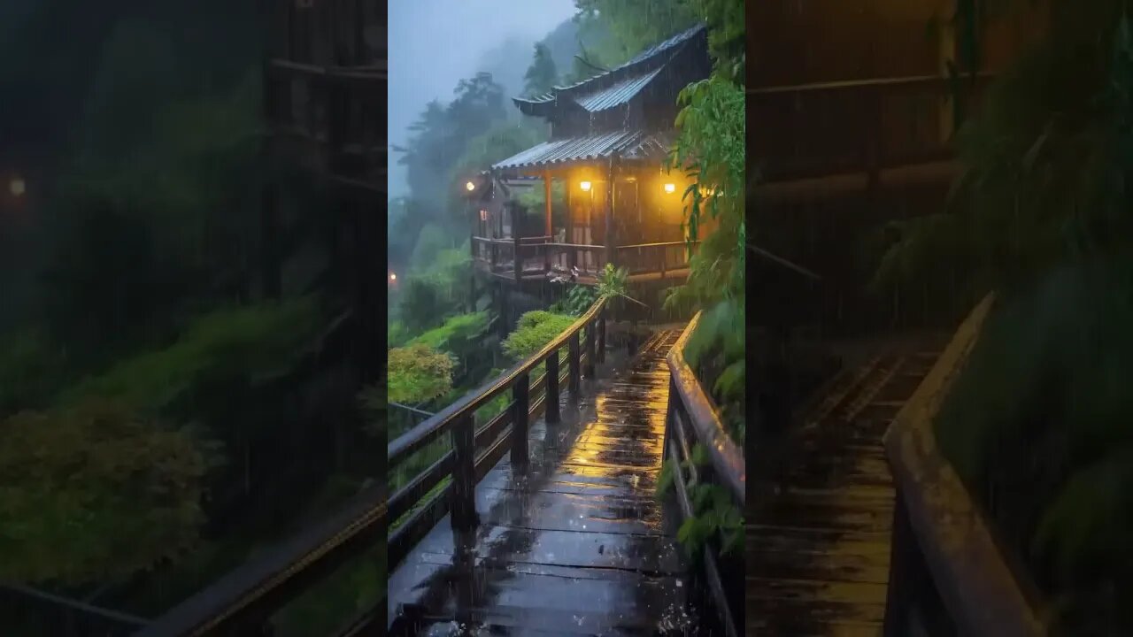 雨声助眠冥想：雨声静谧的乡村夜晚、倾听下雨声，乡村夜晚的冥想与治愈之旅，帮助您缓解压力、深度入眠、摆脱失眠困扰#BGM#shorts #shortvideo #sleepmusic #sleep