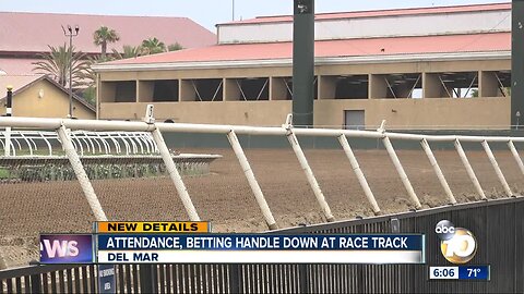 Attendance, betting handle down at Del Mar