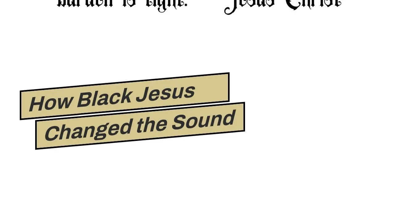 The Season To Celebrate Jesus Christ - How Black Jesus Changed the Sound of Music