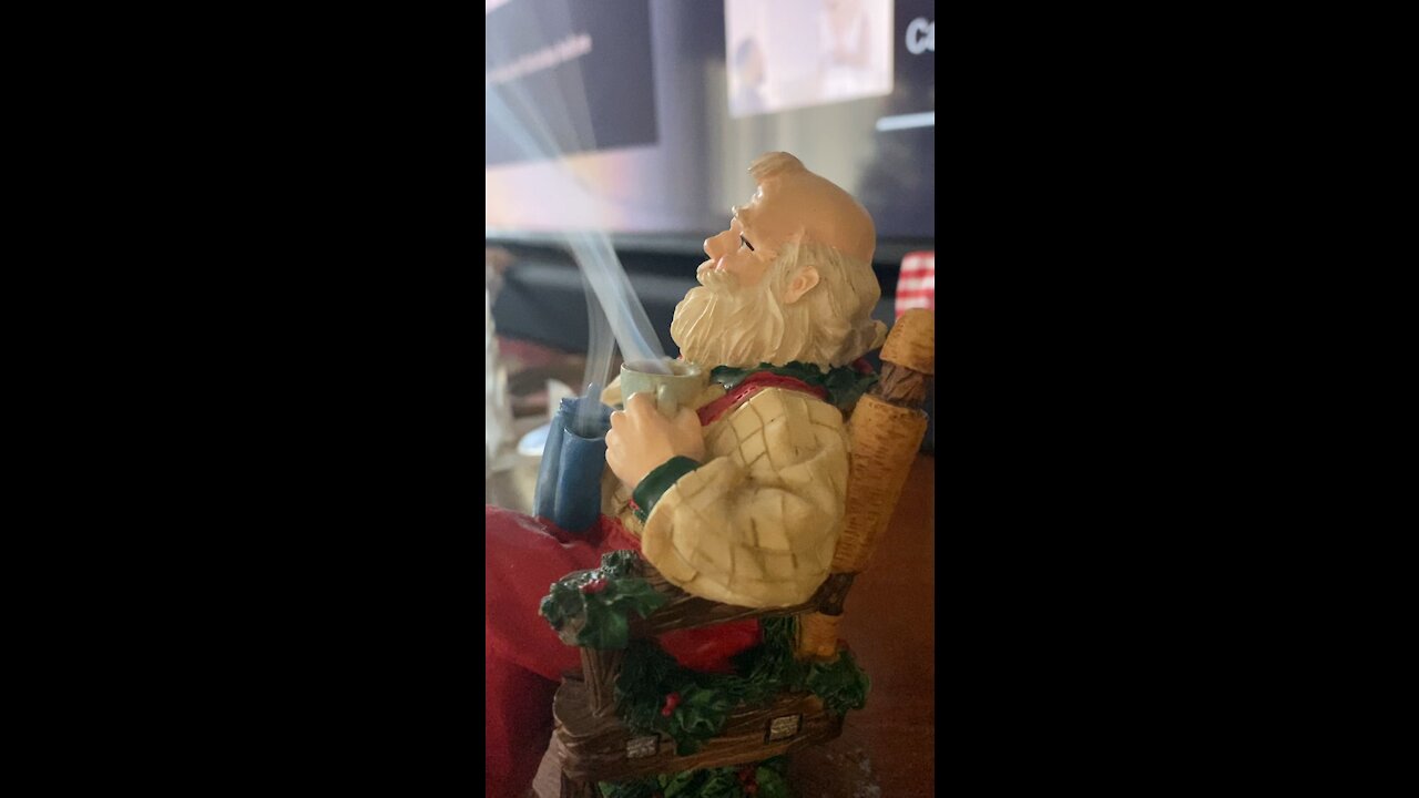 Santa has a hot brew