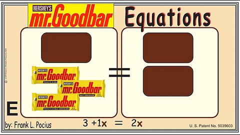 VISUAL mrGOODBAR 3+1x=2x EQUATION _ SOLVING BASIC EQUATIONS _ SOLVING BASIC WORD PROBLEMS