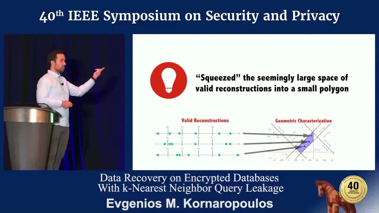Data Recovery on Encrypted Databases with k Nearest Neighbor Query Leakage