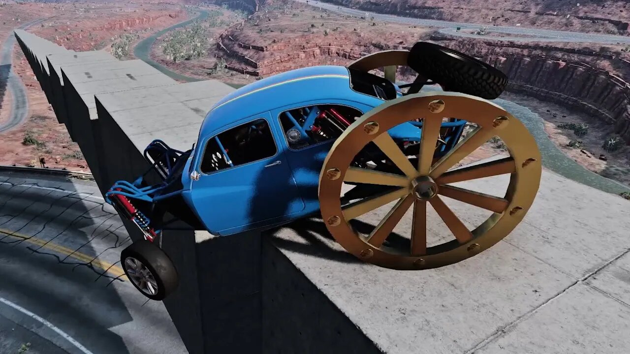 Cars VS Giant Stairs #1 - BeamNG.Drive