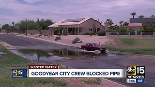 Goodyear City Crew blocked pipe