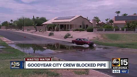 Goodyear City Crew blocked pipe