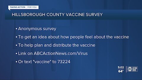 Hillsborough County wants your opinion on the upcoming COVID-19 vaccine