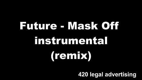 Future - Mask Off (Official Instrumental remix) - Me playing around with hip hop beats