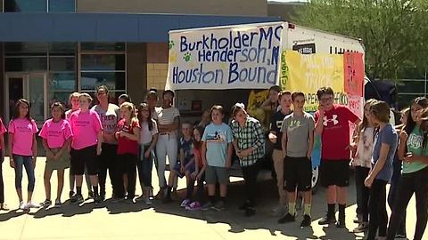 Henderson's Burkholder Middle School collects items for Harvey flood victims