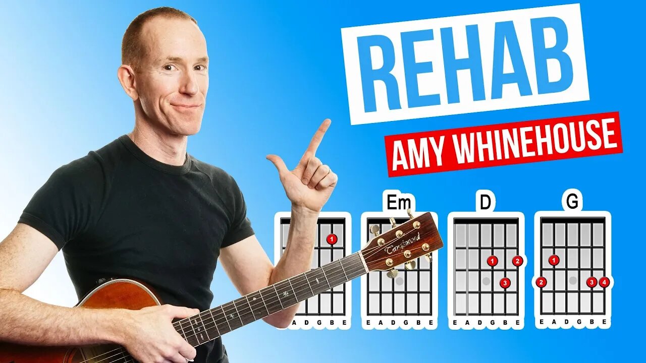 Rehab ★ Amy Winehouse ★ Acoustic Guitar Lesson [with PDF]