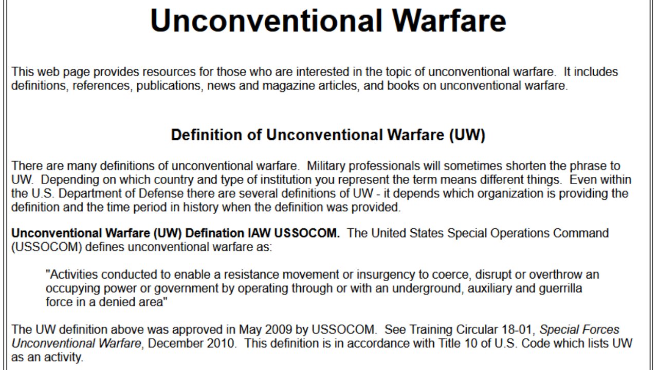 Special Forces-Unconventional Warfare-National Guard Active in 17 States "The Calm Before The Storm"