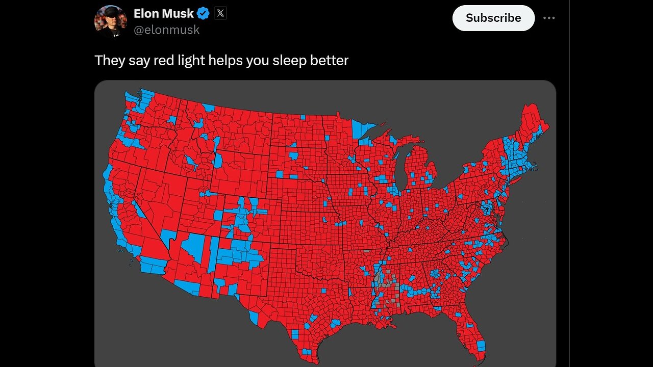 Elon map of election by district goes viral, all red