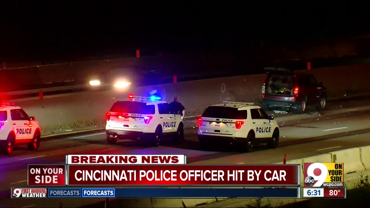 Off-duty officer struck on highway, shutting the road down for hours