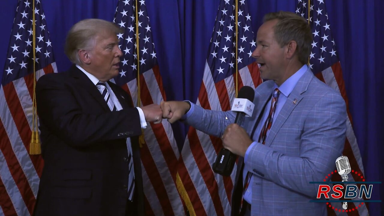 RSBN Interviews President Trump at Trump International Golf Club Bedminster