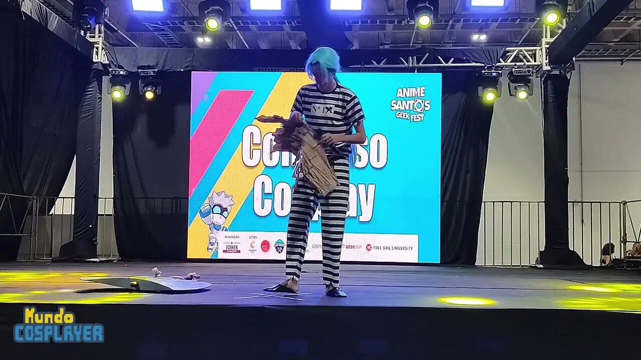 Apresentação Cosplay de Buggy do anime One Piece no Anime Santos Geek Fest 2023!