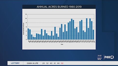 Air pollution from wild fires in Florida