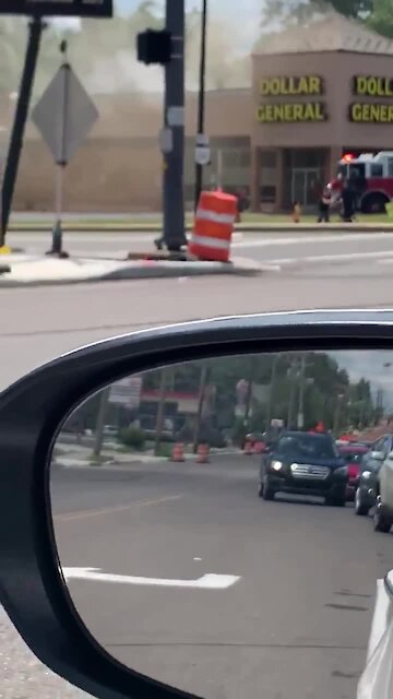 Akron Dollar General catches fire