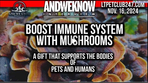 11.16.24- Miracle MUSHROOMS for SUPPORTING the IMMUNE SYSTEM, Amazing