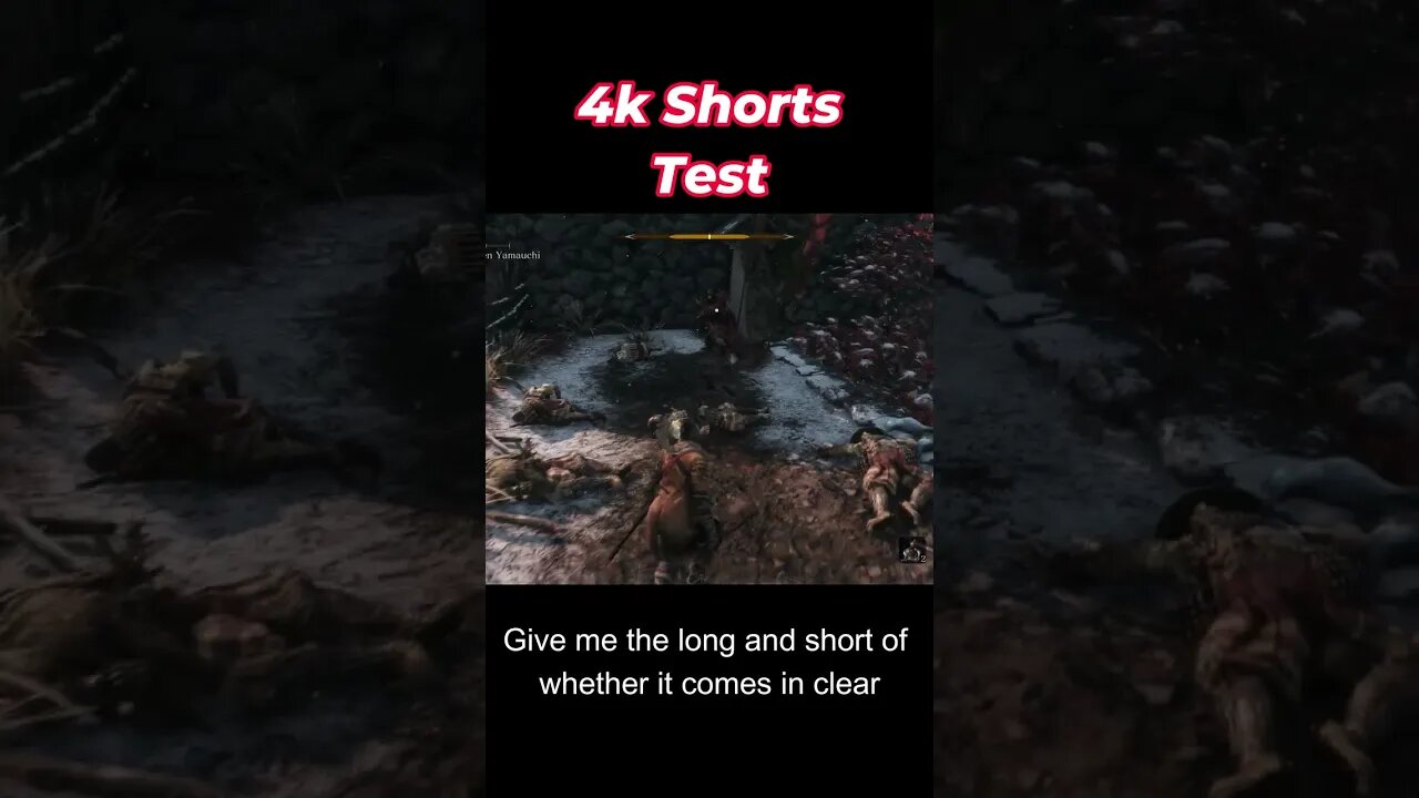 4k shorts test with Sekiro #shorts #gamingshorts #4k