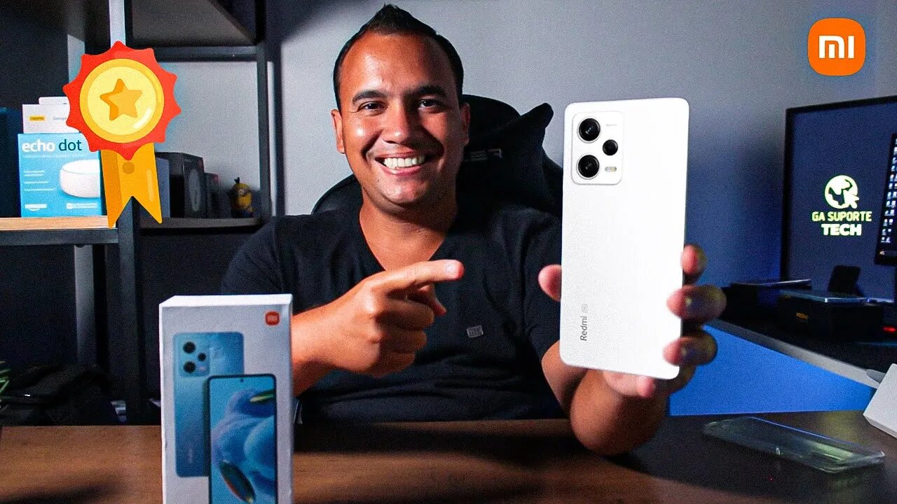 BOMBANDO!! REDMI NOTE 12 PRO 5G, com 8GB de RAM e CÂMERA DE 50MP - Unboxing e testes