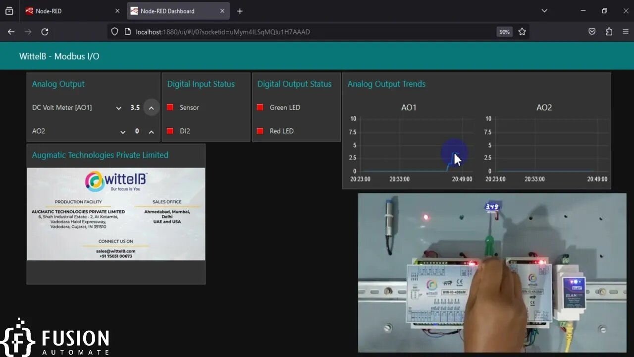 Node RED as a Soft PLC | Control WIN-IO-4AOMV & WIN-IO-4DDAM Modbus Serial IO Card from Node-RED |