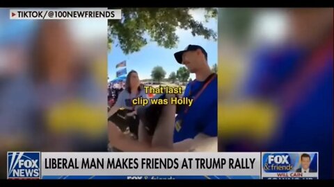 Liberal man makes 100 friends at a Trump rally showing that MAGA is not a racist hateful movement