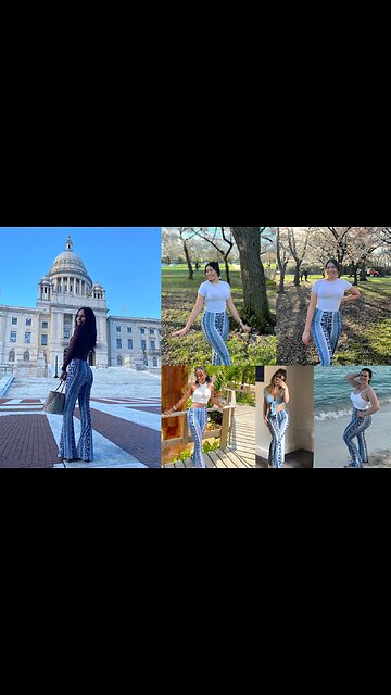 Boho Retro Bell Bottom - EDM 70s Vintage Floral Flare High Waist Stretch Leggings🤍