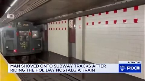 🚨 SUBWAY SAFETY CRISIS: Elderly Man Pushed onto Tracks in NYC