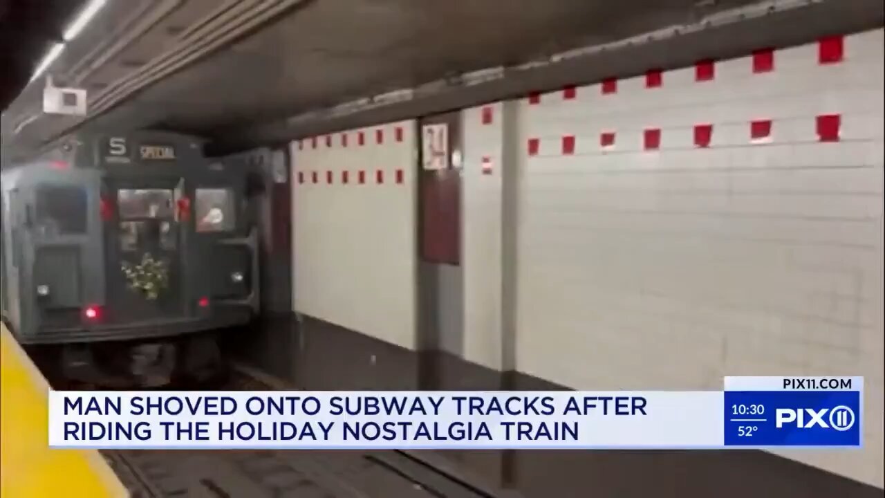 🚨 SUBWAY SAFETY CRISIS: Elderly Man Pushed onto Tracks in NYC