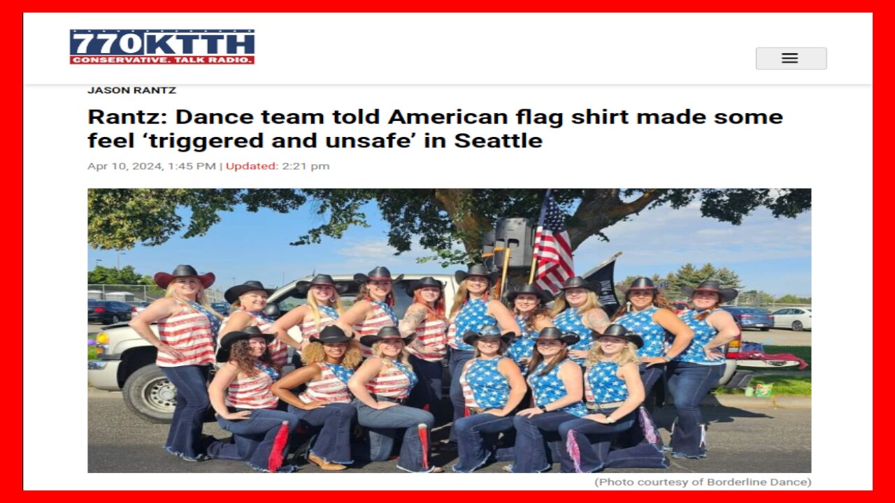 LIBERALS Triggered by Dance Team Wearing Flag Shirts