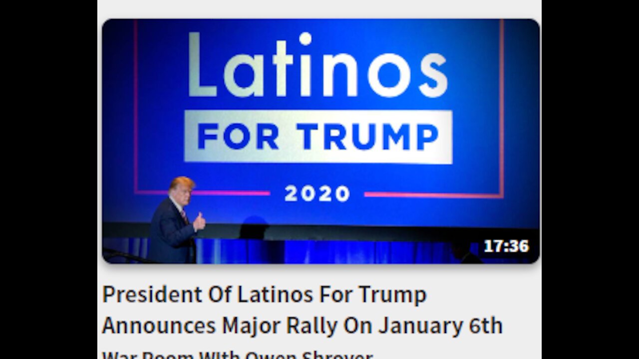 President Of Latinos For Trump- Announces Major Rally On January 6th