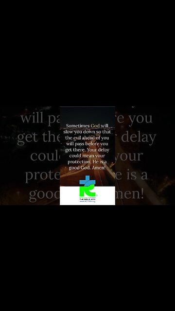 GOD slows us down....www.RCTBW.org