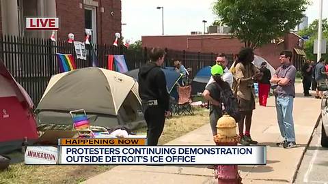 Occupy ICE protesters continue weeklong demonstration at Detroit office