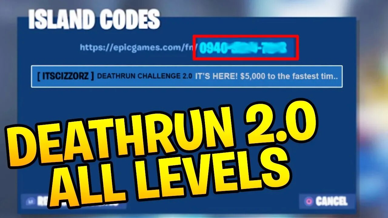 Cizzorz DEATHRUN 2.0 CODE + ALL Levels WALKTHROUGH! (Fortnite Cizzorz Deathrun 2.0 CODE)