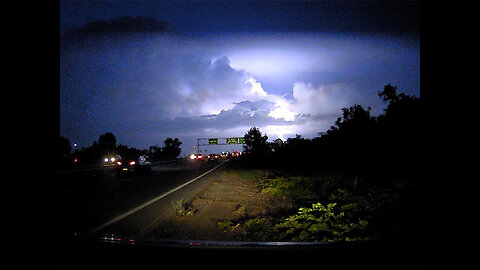 Lightning in sky above Otay Mesa