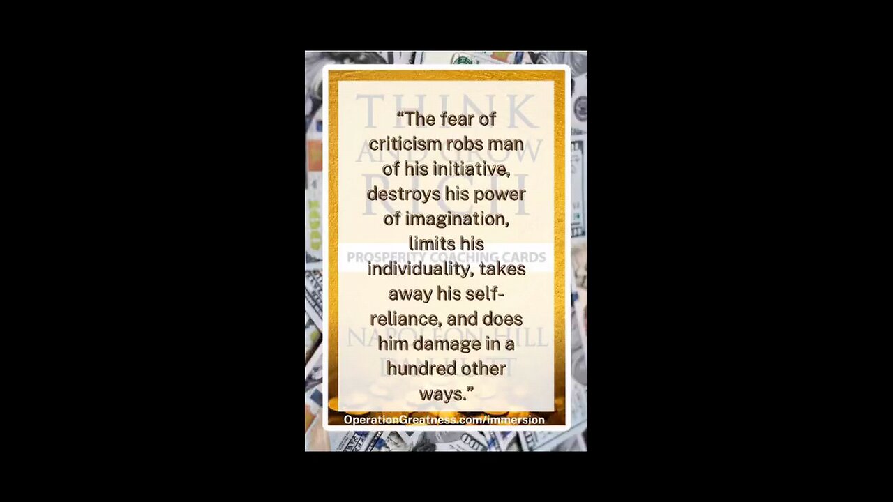 Today's OperationGreatness.com ProsperityCoaching: Fear