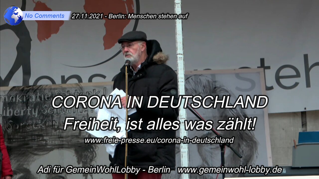 27.11.2021 - Berlin: Adi für die GemeinWohlLobby - 3. Marktplatz der Demokratie