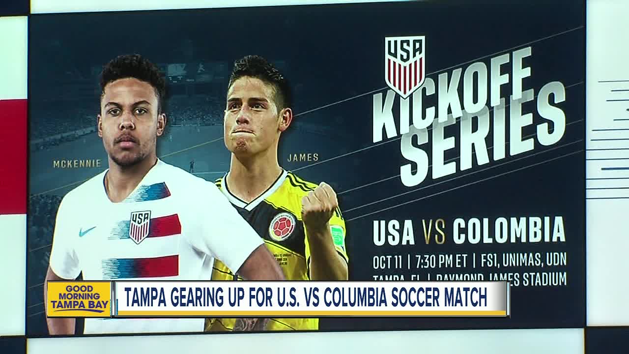 USA and Columbia Men's national soccer teams square off at Raymond James Stadium