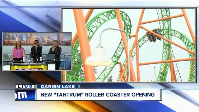 Thuy Lan rides the new roller coaster at Darien Lake