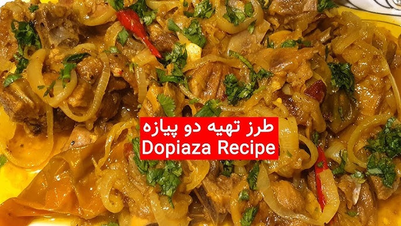 Afghan‬‎ Do peyaza recipes