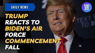 Trump Reacts to Biden's Air Force Commencement Fall