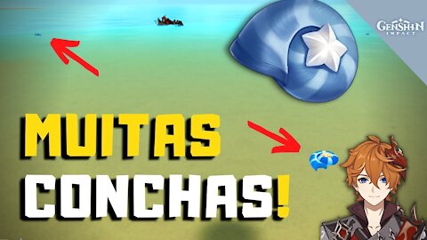 Rota de farm de Conchas Estrelares (Star Conch) - Genshin Impact