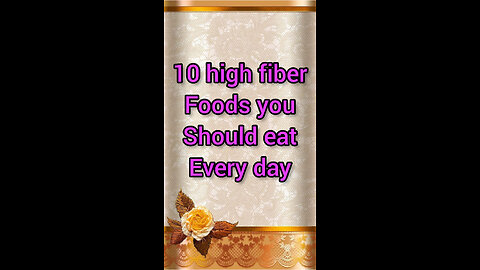 10high fiber foods you should eat every day