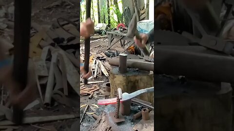 How machete are made (កាំបិតផ្គាក់) #shorts #handmade