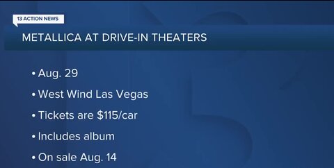 Metallica performing drive-in concert