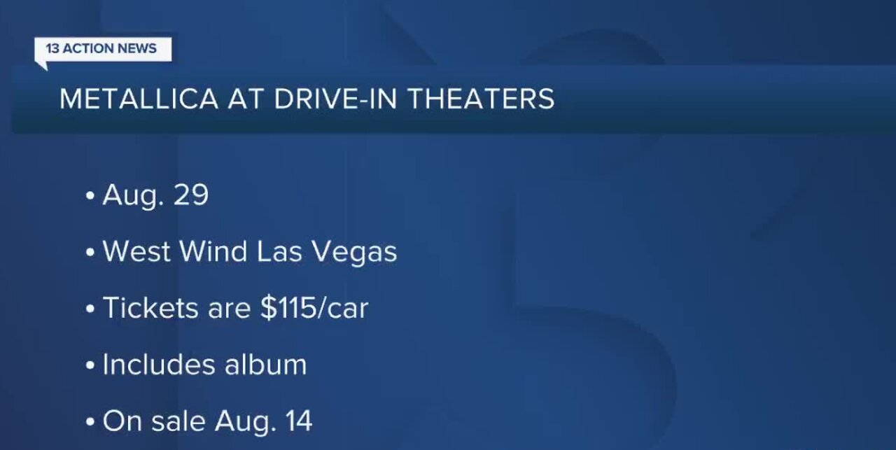 Metallica performing drive-in concert