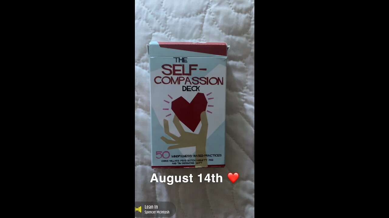 August 14th oracle card: lean in
